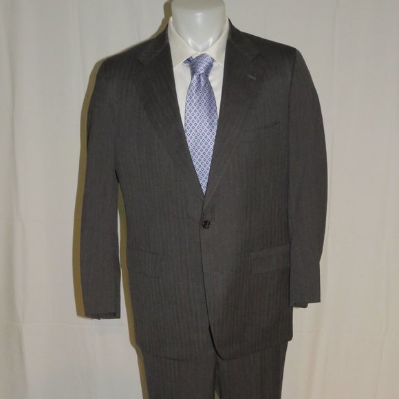 Brooks Brothers Made to Measure Gray Herringbone Two Button Suit 40R - Picture 4 of 15